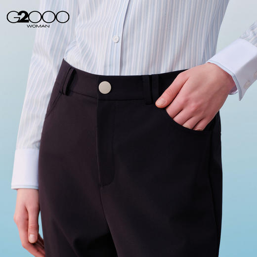 G2000女装SS26商场新款【多面弹/烟管裤】百搭易打理休闲长裤61269206 商品图2