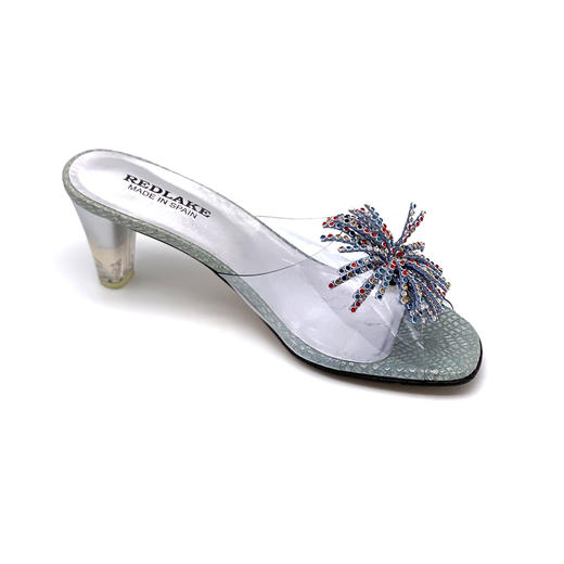 断码特价39码——西班牙原产时尚舒适女款凉拖冰蓝色(公主水晶鞋系列) 商品图1