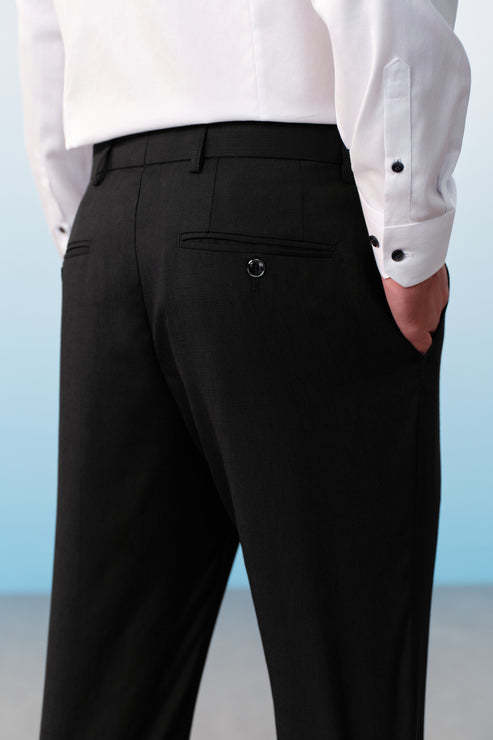 G2000男装SS26商场新款【BLACK】【棉羊毛混纺】商务通勤正装西裤61455401 商品图4