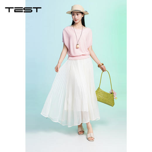 夏上新蝙蝠袖宽松慵懒风显瘦遮肉百搭针织衫1262065 商品图0