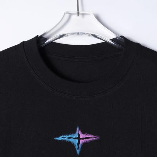 无男装2026新款高贵轻奢小众设计小星芒印花圆领短袖T恤百搭潮 商品图1