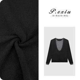 04-4潘依绣丁丁宠粉进口安迪丝假两件设计时髦百搭针织毛衣ZZ1057