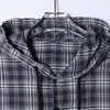 SDSA男装2026新款高贵轻奢简约撞色格子纽扣连帽长袖衬衫百搭舒适 商品缩略图1