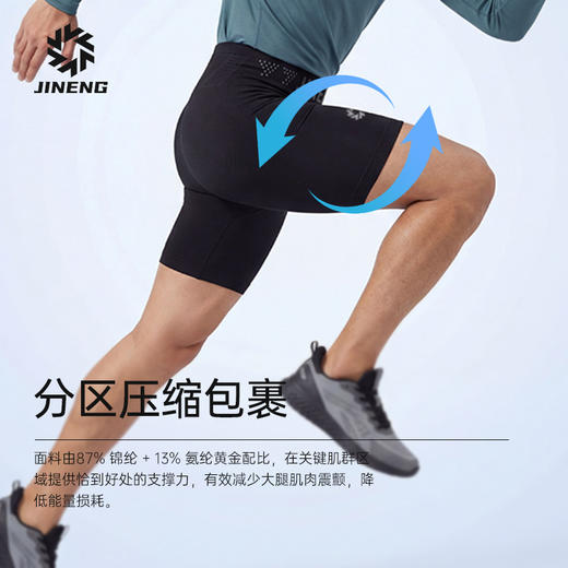 积能3.0男女五分压缩裤马拉松运动短裤整圈腰围可装手机透气速干 商品图2