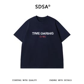 SDSA男装2026新款高贵轻奢做旧字母设计感T恤宽松短袖休闲