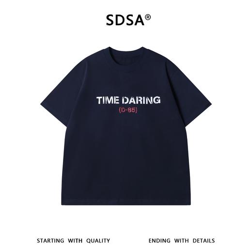 SDSA男装2026新款高贵轻奢做旧字母设计感T恤宽松短袖休闲 商品图0