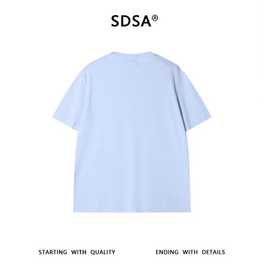 SDSA男装2026新款高贵轻奢基础款舒适纯色小标圆领短袖T恤休闲潮 商品图4