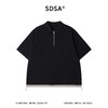 SDSA男装2026新款轻奢潮牌下摆拼接设计半拉链翻领短袖T恤百搭 商品缩略图1