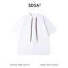SDSA男装2026新款轻奢潮牌简约领口彩色编织抽绳圆领短袖T恤百搭 商品缩略图0