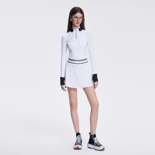 A字网球裙女波形裙摆半身裙弹力透气运动短裙21141 商品图2