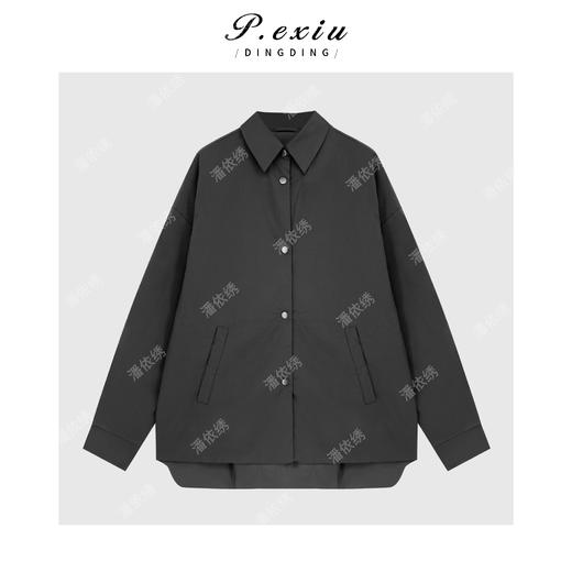 04-4潘依绣丁丁宠粉莱赛尔极简风休闲百搭宽松廓形棉服外套W-63593 商品图1