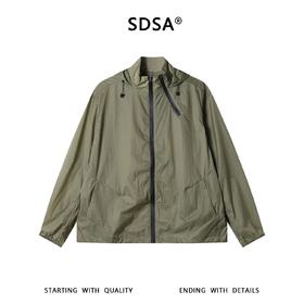 SDSA男装2026新款高贵轻奢简约纯色松紧拉链立领夹克外套百搭时尚