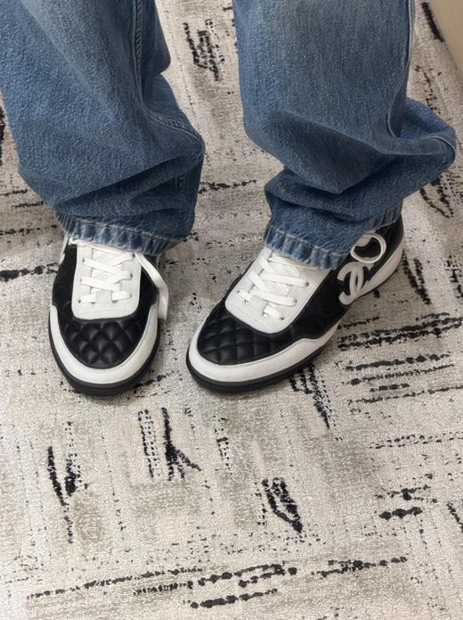 香奈儿 26S菱格棒球鞋熊猫德训鞋 商品图7