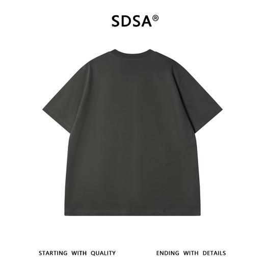 SDSA男装2026新款高贵轻奢做旧字母设计感T恤宽松短袖休闲 商品图4
