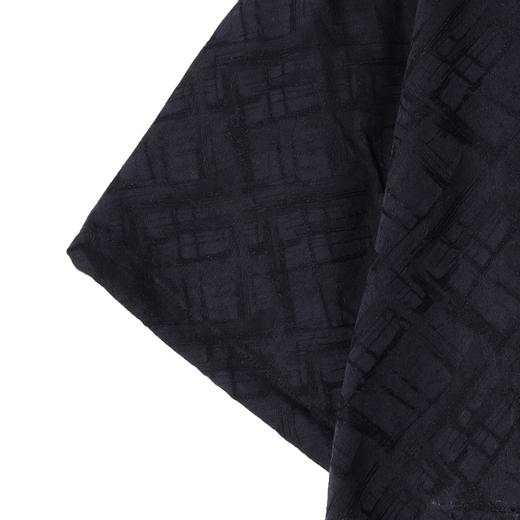 SDSA男装2026新款提花格纹半拉链立领短袖T恤下摆抽绳设计百搭 商品图2