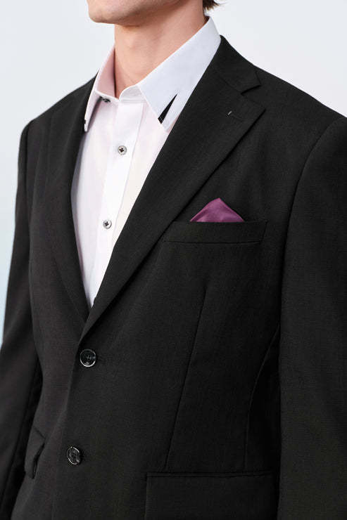 G2000男装SS26商场新款【BLACK】【绵羊毛混纺】合身剪裁西装外套61415401 商品图3