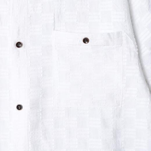 SDSA男装2026新款高贵轻奢简约显瘦竖纹提花短袖衬衫百搭时尚上衣 商品图3