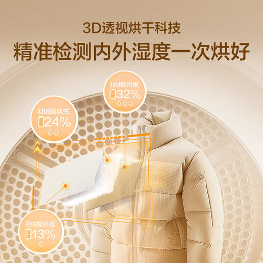 海尔（Haier）麦浪X11全自动滚筒洗衣机带烘干PTC洗烘一体机 10KG直驱大容量精华洗羊毛绿标超薄大筒径 滚筒洗烘 10kg 3D透视烘干+直驱精华洗+双智投XQG100-HBD14536LU1 商品图6