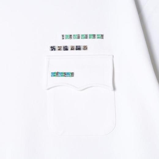 SDSA男装2026新款轻奢小众设计小珠子口袋拼接设计圆领短袖T恤潮 商品图3