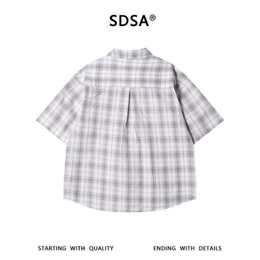 SDSA男装2026新款高贵轻奢日系少年感撞色格纹格子短袖衬衫百搭 商品图1