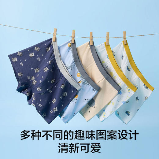 MM 山姆 Member's Mark 精梳棉男童平角裤 5条装 商品图5