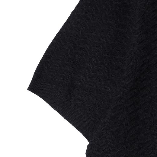 SDSA男装2026新款高贵轻奢提花肌理亨利领短袖针织衫宽松复古上衣 商品图2