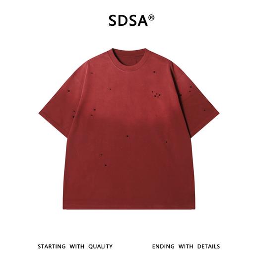 SDSA男装2026新款高贵轻奢时尚渐变珠子装饰设计圆领短袖T恤百搭 商品图0