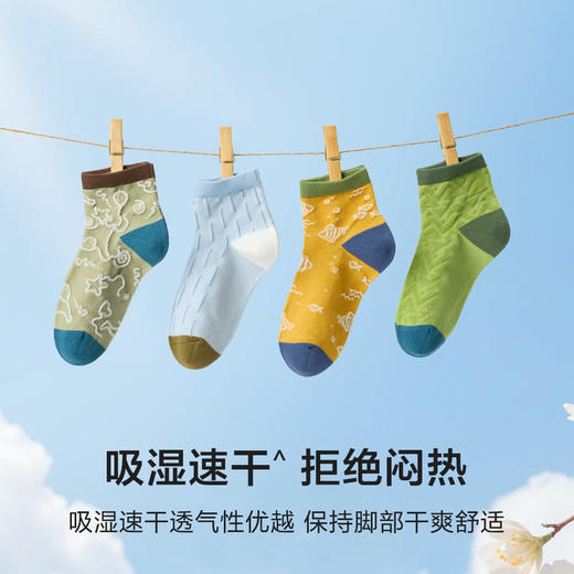 MM 山姆 Member's Mark 吸湿速干长绒棉男童袜 7双装 商品图2