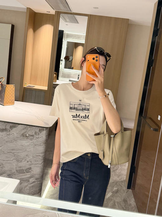 出口内销MAX高端刺绣建筑系高支棉T恤 商品图1