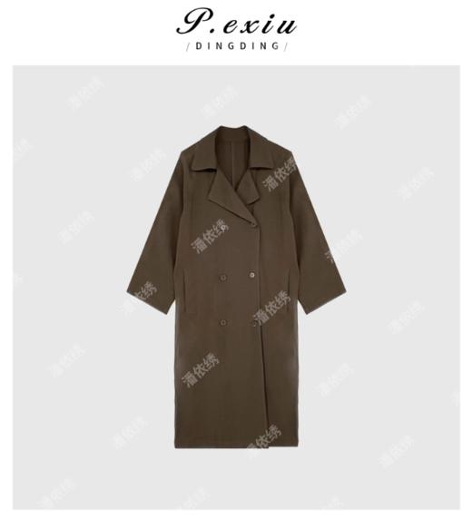 A001潘依绣丁丁宠粉轻薄时尚杂柔感气质叠穿长袖风衣 Q61881 商品图0