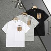 BUR经典款马年限定重影刺绣字母格子口袋短袖 商品缩略图0