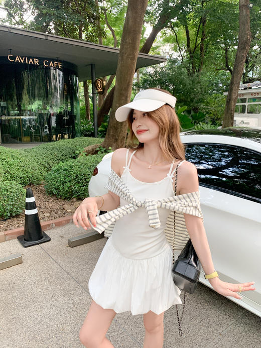 <曾小咸推荐>4.14现货秒杀 ！微信超特价！韩系露肩条纹罩衫 日常169.99 立减90 秒杀79.99！！蝴蝶结双肩带吊带裙 日常149.99 立减90 秒杀59.99！！ 商品图12