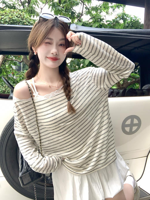 <曾小咸推荐>4.14现货秒杀 ！微信超特价！韩系露肩条纹罩衫 日常169.99 立减90 秒杀79.99！！蝴蝶结双肩带吊带裙 日常149.99 立减90 秒杀59.99！！ 商品图9