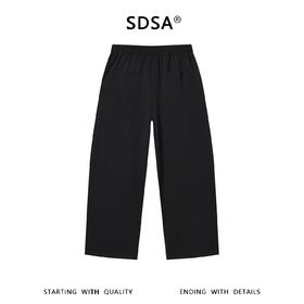 SDSA男装2026新款轻奢潮牌纯色显瘦阔腿宽松百搭运动抽绳休闲裤