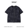 SDSA男装2026新款高贵轻奢潮牌扎染提花拉链开衫短袖T恤百搭时尚 商品缩略图0