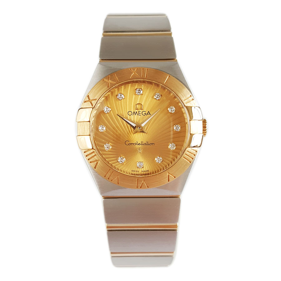 【95新】OMEGA 欧米茄123.20.27.60.58.001石英机芯27MM（女款）星座系列精钢/18K黄金020426TJ10