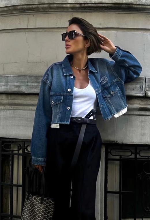 女款拼接牛仔外套la017 商品图2