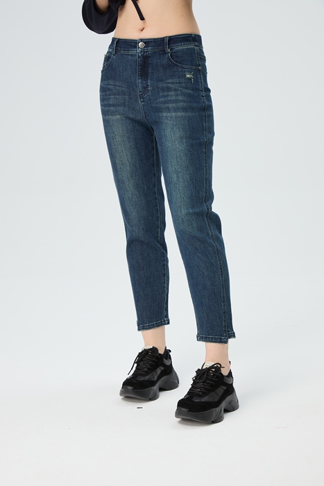 水淼26春秋弹力显瘦大码牛仔裤1631