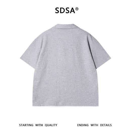 SDSA男装2026新款轻奢假两件V领翻领短袖Polo衫宽松通勤休闲上衣 商品图4