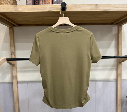 XY｜POLO WALK专柜正品女式水柔棉柔软抽褶休闲短袖T恤POLO WALK专柜正品女式水柔棉柔软抽褶休闲短袖T恤AT9W52E20483 商品图1