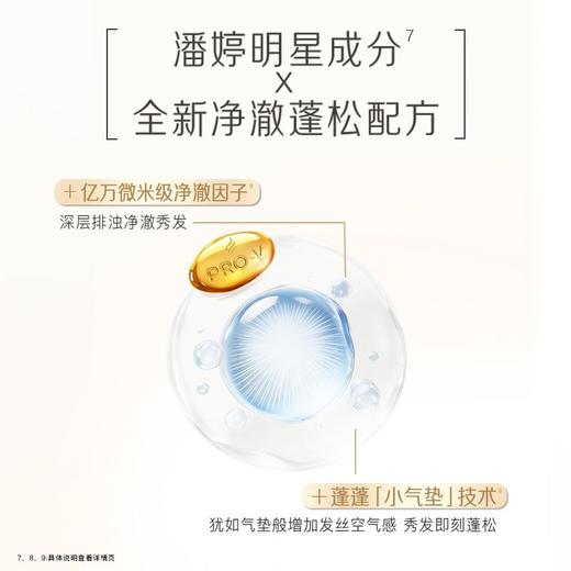 潘婷 3分钟奇迹洗发水净澈蓬松清柚 470g/瓶 商品图3