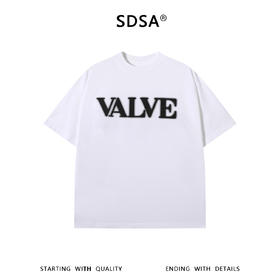SDSA男装2026新款高贵轻奢宽松简约撞色印花字母圆领短袖T恤百搭