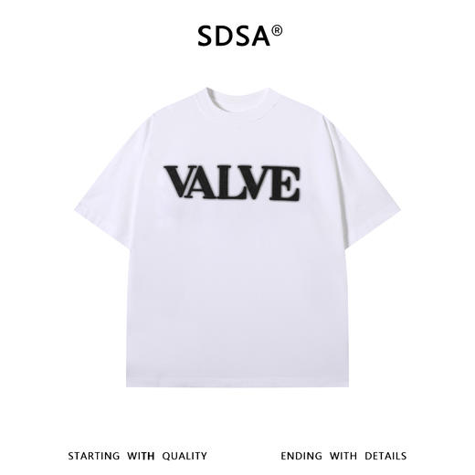 SDSA男装2026新款高贵轻奢宽松简约撞色印花字母圆领短袖T恤百搭 商品图0