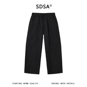 SDSA男装2026新款高贵轻奢韩系纯色抽绳阔腿休闲裤百搭通勤舒适