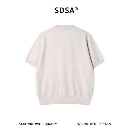 SDSA男装2026新款轻奢假两件坑条肌理短袖针织开衫宽松休闲上衣 商品图4