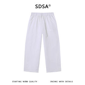 SDSA男装2026新款高贵轻奢韩系纯色抽绳阔腿休闲裤百搭通勤舒适