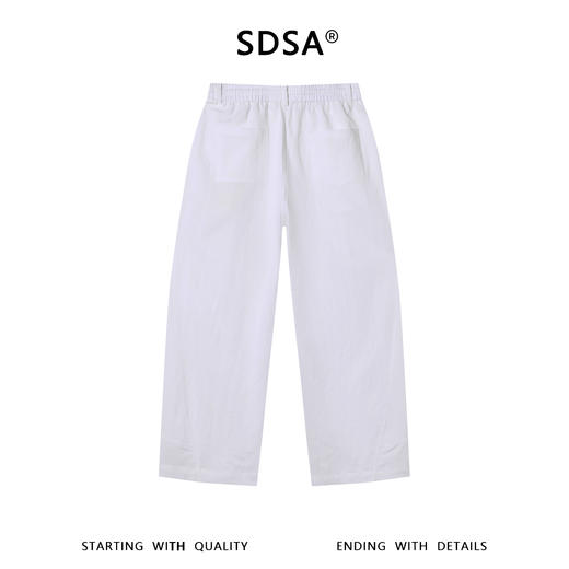 SDSA男装2026新款高贵轻奢韩系纯色抽绳阔腿休闲裤百搭通勤舒适 商品图4