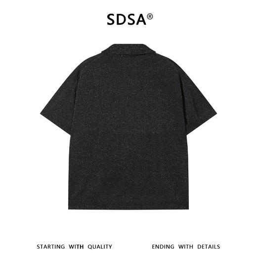 SDSA男装2026新款高贵轻奢老钱风细闪半纽扣翻领T恤针织百搭上衣 商品图4