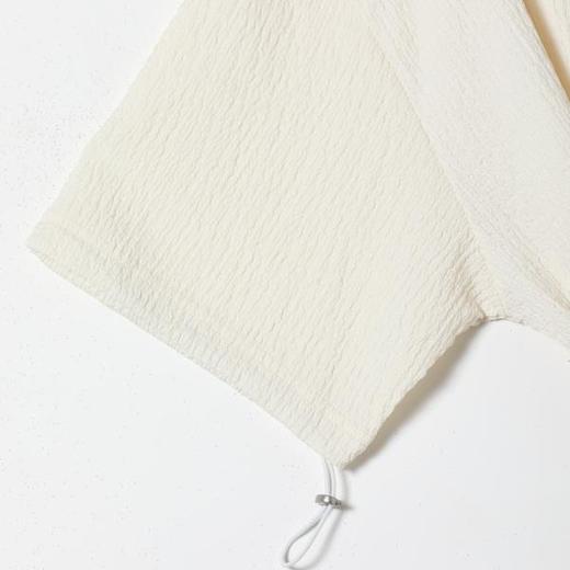 SDSA男装2026新款华夫格新中式盘扣抽绳短袖T恤宽松立领休闲上衣 商品图1