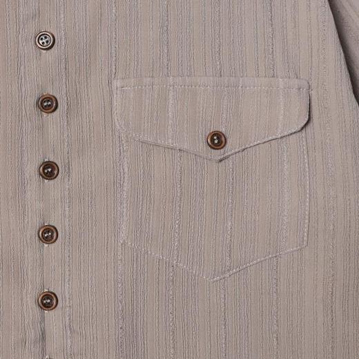 SDSA男装2026新款高贵轻奢肌理竖纹翻领短袖衬衫宽松休闲上衣 商品图3